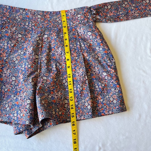 J.Crew Liberty of London Tana Lawn Floral Tie Waist Shorts Size 8 - Picture 11 of 14